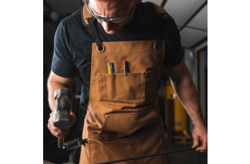 Image of White Duck Work Apron, Brown, WWD-002