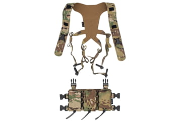Image of Wilder Tactical Hitman Gear Lightweight Triple Rifle Placard W/ Shoulder Harness V1, Multicam, Adjustable, HMGCR09MC