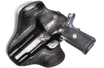 Image of Wilson Combat Optic Ready Cowhide Leather Outside the Waistband Holster, Full-Size 1911, Right, Black, OR1BLSR15