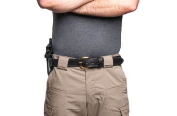 Image of Wilson Combat Optic Ready Cowhide Outside the Waistband Holster w/Rail, Full Size 1911, Right, Black, OR1BLSR15R