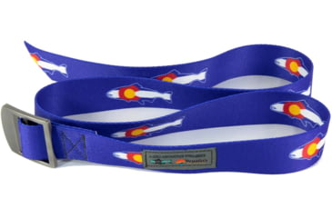 Image of Wingo Outdoors Basecamp Belt - RepYourWater, CO Flag Trout, One Size Fits Most, W-BAS-505-OS