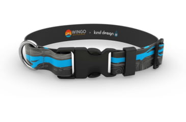Image of Wingo Outdoors Dog Collar - Kind Design, Delaware River, Small/Medium, W-COL-407-SMD