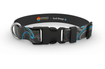 Image of Wingo Outdoors Dog Collar - Kind Design, Green River, Small/Medium, W-COL-408-SMD