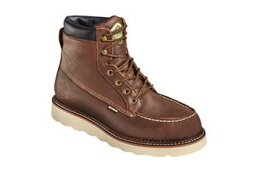 Image of Mens 6002 Flyway 6in Moc Crme Wedge Saffron Leather, Brown, 14/W