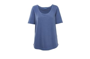 Image of Woolrich Meadow Forks Women's 3/4 Sleeve Shirt, Bijou Blue, 7055