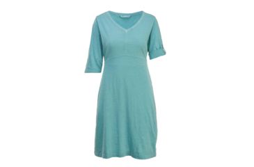 Image of Woolrich Women's First Forks Convertible Sleeve Dress, Aqua Sky, M 5017-ASK-AQUASKY-M-DEMO