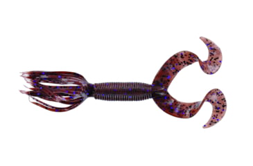 Image of Yamamoto Baits Double Tail Hula Grub, 5in, 10pk, Cinnamon Brown with Large Black &amp; Large Purple Body, 97-10-221