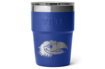 Image of Yeti Rambler 16 oz Stackable Cup - NCAA Kansas, Team Blue, 28100006585