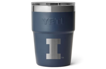 Image of Yeti Rambler 16 oz Stackable Cup w/Magslider Lid, Navy/NCAA Illinois, 28100006619