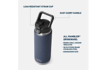 Image of Yeti Rambler 26 oz Straw Bottle, Black, 26 oz, 21071504106