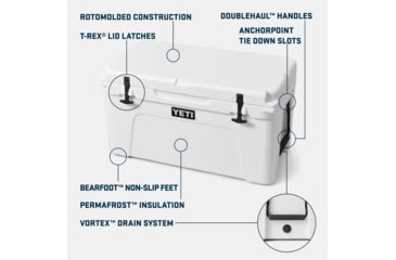 Image of Yeti Tundra 65 Hard Cooler, Rescue Red, 65 Quart, 10065350000