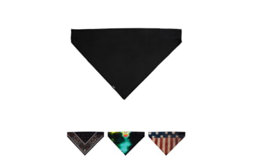 Image of Zan Headgear Bandanna, Black, Black/Orange, Electric Skull, Patriot