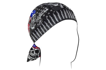 Image of Zan Headgear Cotton Flydanna, One Size, USA Gun Skull, Z711