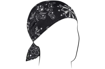 Image of Zan Headgear Polyester Flydanna, Black Paisley, Polyester, ZM001