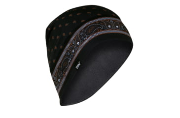 Image of Zan Headgear Fleece Lined SportFlex Helmet Liner/Beanie - Mens, Black/Orange, WHLF197
