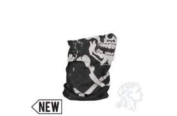 Image of Zan Headgear Motley Tube, Polyester, Skull Xbones T227
