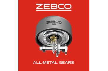 Image of Zebco 33 Pistol Spincast Reel and Rod Combo, 5ft 6in 2-PC Fiberglass Rod w/ EVA Handle, QuickSet Anti-Reverse Reel w/ Bite Alert, Silver, 33562PMA.NS4