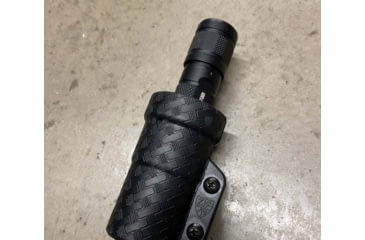 Image of Zero9 Flashlight Case Holster, Bezel Down 2, Molle Loks, Wolf Grey, Z9-4025-GRY-MLK