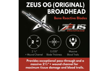 Image of Zeus Broadhead 100 and 125 gr Tips Included 4 Pk, 1503836