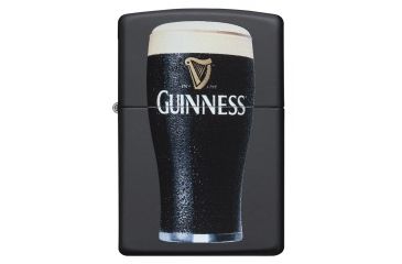 Image of Zippo Glass of Guinness Matte Pocket Lighter, Black, 29649