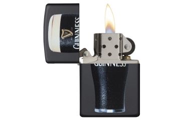 Image of Zippo Glass of Guinness Matte Pocket Lighter, Black, 29649