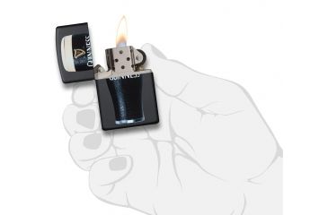 Image of Zippo Glass of Guinness Matte Pocket Lighter, Black, 29649