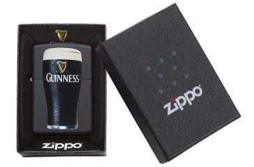 Image of Zippo Glass of Guinness Matte Pocket Lighter, Black, 29649
