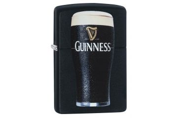 Image of Zippo Glass of Guinness Matte Pocket Lighter, Black, 29649