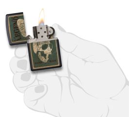 Image of Zippo Legendary Skull Design Pocket Lighter, 29630