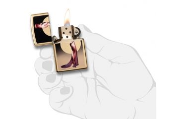 Image of Zippo Olivia High Polish Brass Pocket Lighter, 29583