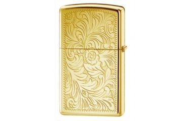 Image of Zippo Venetian Classic Style Slim Lighter, High Polish Brass 1652B