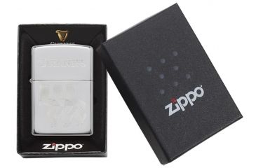 Image of Zippo Toucan Guinness High Polish Chrome Pocket Lighter, 29648