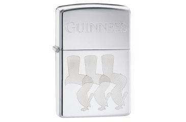 Image of Zippo Toucan Guinness High Polish Chrome Pocket Lighter, 29648