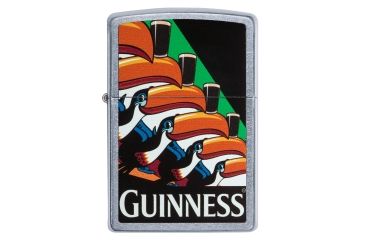 Image of Zippo Toucan Guinness Street Chrome Pocket Lighter, 29647