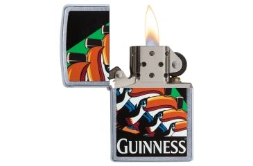 Image of Zippo Toucan Guinness Street Chrome Pocket Lighter, 29647