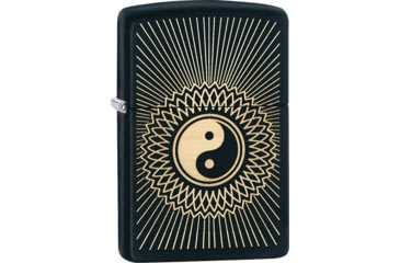Image of Zippo Yin Yang 2 Lighter, Black Matte, 1.44in x 2.25in, 29423