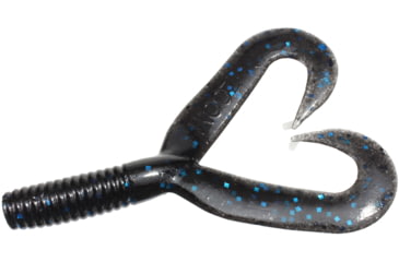 Image of Zoom Creepy Crawler Tail Grub/Trailer, 16 Pack, 3in, Black/Blue, 020072X