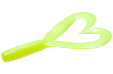 Image of Zoom Creepy Crawler Tail Grub/Trailer, 16 Pack, 3in, Chartreuse Pearl, 020046X