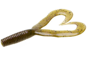 Image of Zoom Creepy Crawler Tail Grub/Trailer, 16 Pack, 3in, Green Pumpkin Purple, 020248X