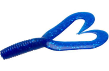 Image of Zoom Creepy Crawler Tail Grub/Trailer, 16 Pack, 3in, Sapphire Blue, 20110
