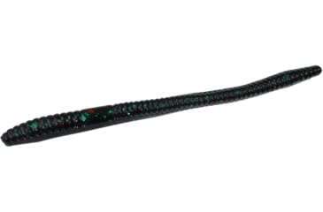 Image of Zoom Finesse Worm, 20 Pack, 4.5in, Black Emerald, 004136X