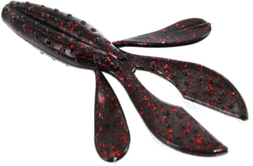 Image of Zoom Z-Hog Jr Creature Bait, 10 Pack, 3.5in, Black Red Glitter, 123001X