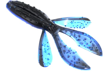 Image of Zoom Z-Hog Jr Creature Bait, 10 Pack, 3.5in, Black Sapphire, 123100