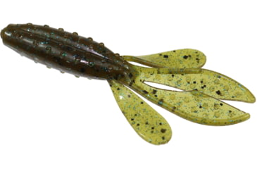 Image of Zoom Z-Hog Jr Creature Bait, 10 Pack, 3.5in, Green Pumpkin Blue, 123239X