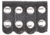 Aker Leather 531 Double Snap 3/4inch Wide Belt Keepers, Chrome Snap, 4 PK, Plain, Black, A531-BP-4PK-CH