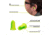 Allen ULTRX Tapered Foam Ear Plugs, Yellow/Lime Green, 25 Pair, NRR 32dB, 4116
