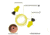 Allen ULTRX Tethered Silicone Ear Plugs, 3-Pairs, Yellow, 4118