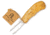 Arctic Legend Curly Birch Fish Spike Knife, 6.5in Overall, 2.25in Stainless Double Prong Spike, Curly Birch Handle, AL-047