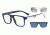 Armani EA4115F Progressive Prescription Sunglasses, 54mm, Matte Dark Blue, EA4115F-56691W-54-PRO
