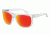 Arnette Firedrill Single Vision Prescription Sunglasses, Fuzzy Clear Frame, Red Mirror Lens-AN4143-35SV